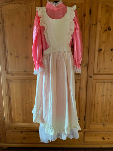 Satin rüschen zofenkleid - rüschen,