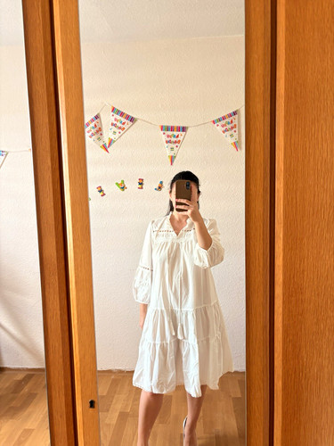 Damen stufenkleid weiß - damen,