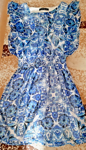 Kleid hübsches blau - hübsches, blau-weißes