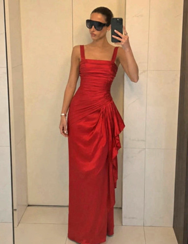 Damen abendkleid lang - lang, rot