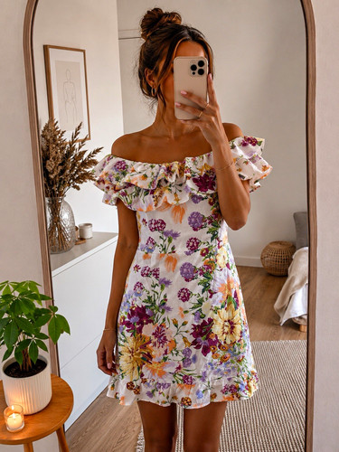 Damen kleid schulterfrei - kleid,