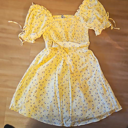 Damen kurzkleid s - s, gelb