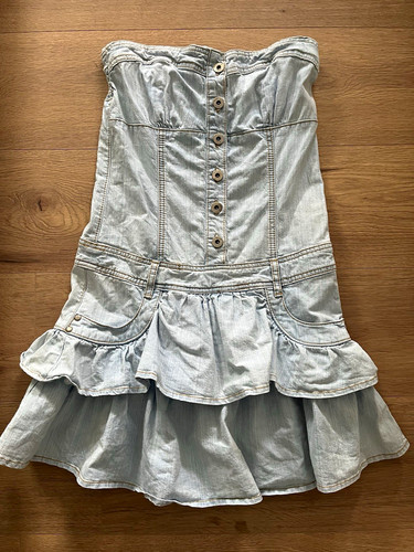 Fishbone denim minikleid - fishbone,