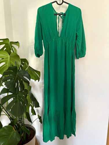 Reserved damen maxikleid grün - reserved,