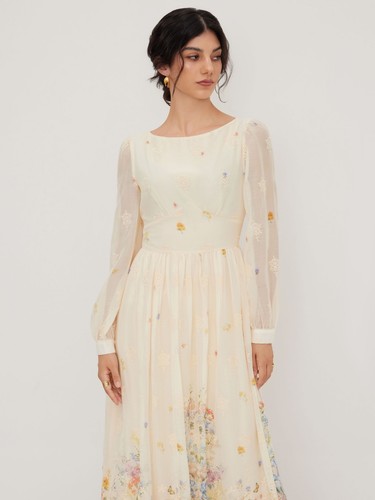 CHIFFON-BOOTSCHNURZ-FLORALSTIC