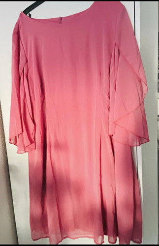 Damen tunikakleid chiffon rosa - damen,
