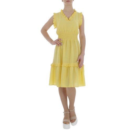 Damen rüschen volants kleid - volants,