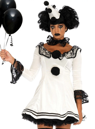 Pierrot rüschenkleid - rüschenkleid,
