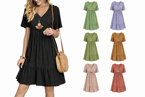 Damen sommerkleid boho mini - damen,