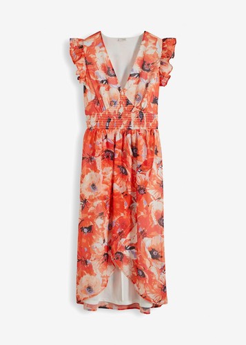 Chiffon kleid mit rüschen - rüschen, gr