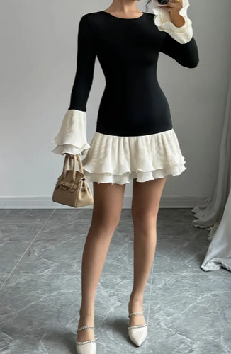 Elegantes damenkleid mit - elegantes,
