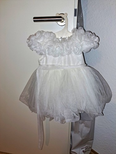 Kleid weiß mit tüll - weiß,