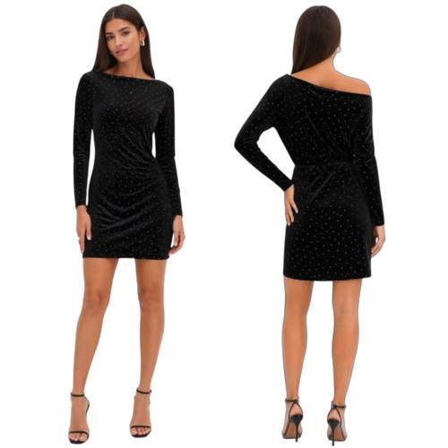 Damen mesh kleid schwarz - mesh,