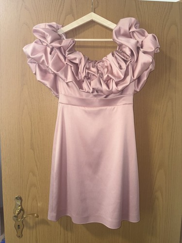 Elegantes satin kleid rosé - elegantes, satin-kleid
