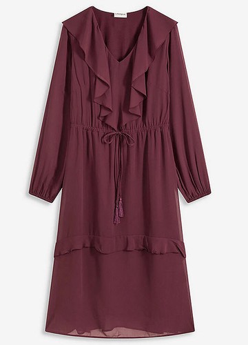 Midikleid 40 weinrot - midikleid, gr.