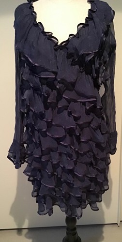 Kleid blau allover - kleid,